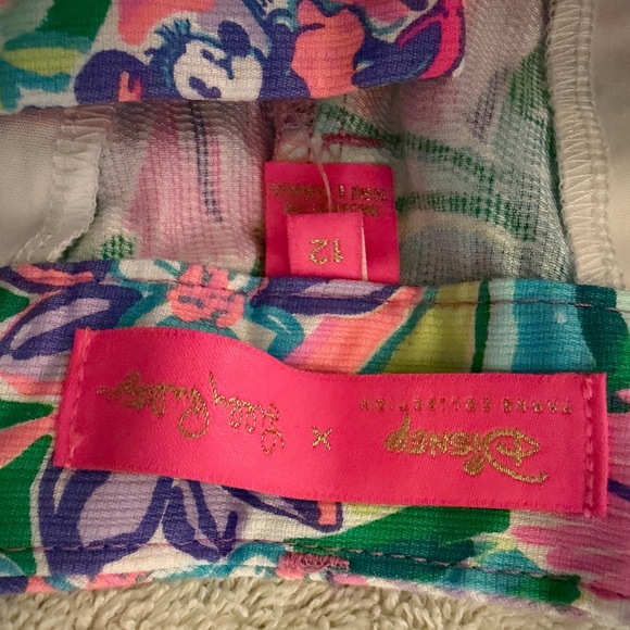 Lilly Pulitzer Pink and Green Floral Women's Shorts - Picture 3 of 4